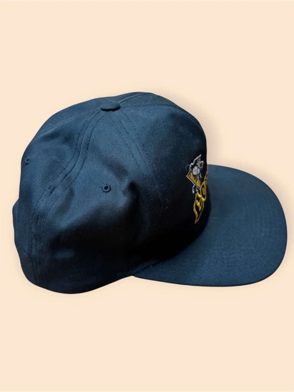 Vintage 1990s Pittsburgh Penguins Mario Lemieux SnapBack Hat NHL Vtg 90s